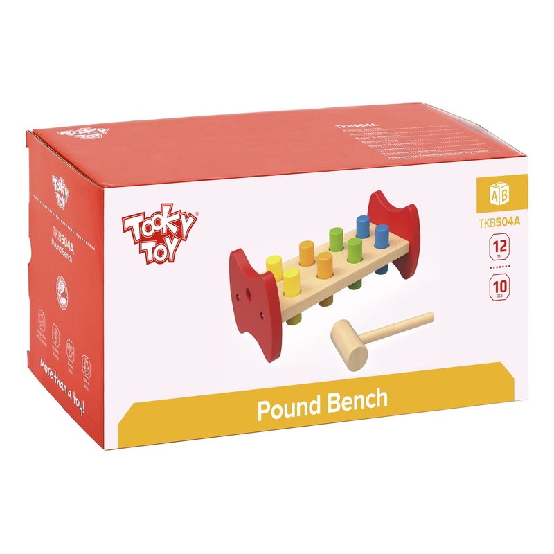 TOOKY TOY TKB504A WOODEN POUND BENCH