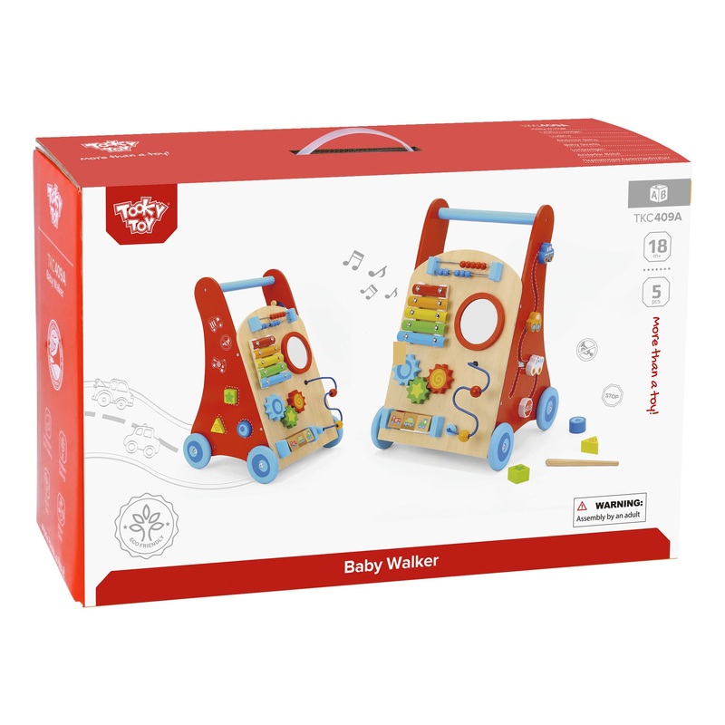 TOOKY TOY TKC409A WOODEN BABY WALKER