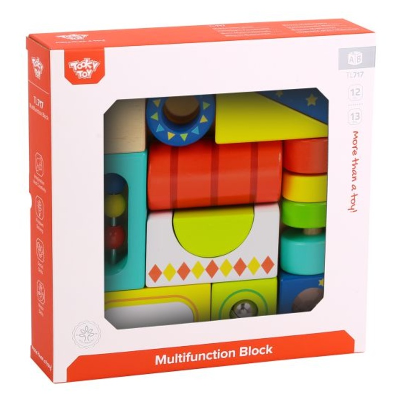 TOOKY TOY TL717 WOODEN MULTIFUNCTION BLOCK