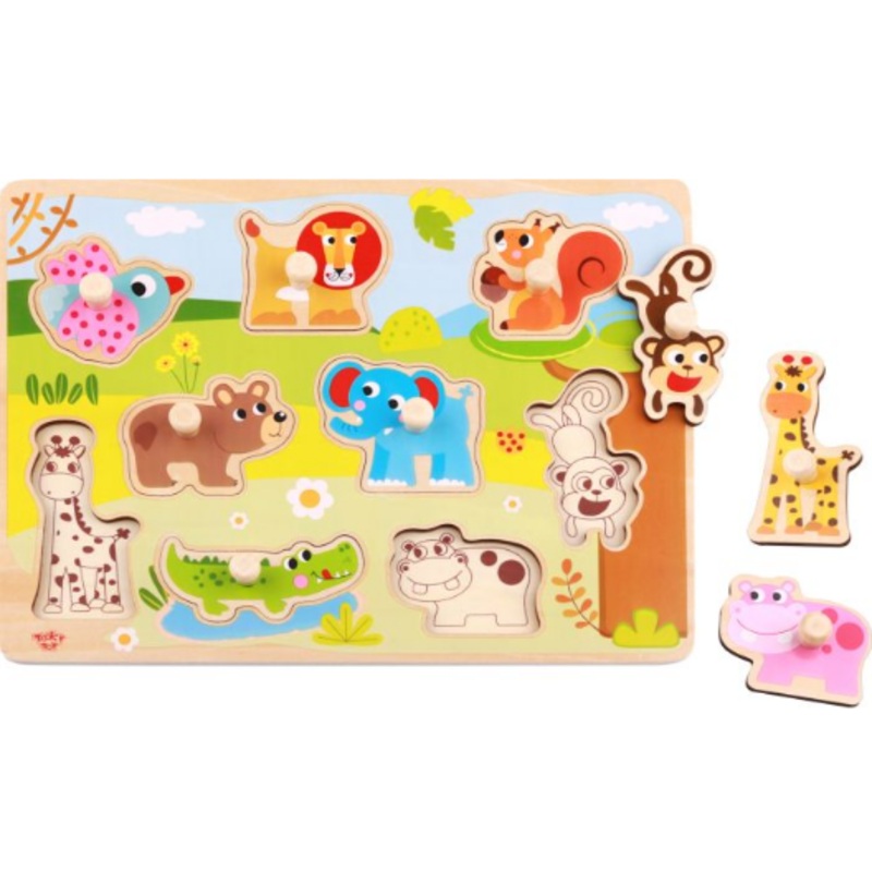 TOOKY TOY TY857 WOODEN ANIMAL PUZZLE
