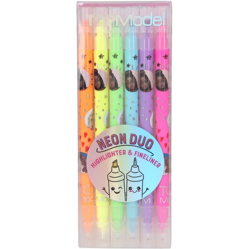 TOP MODEL 0411383 NEON DUO HIGHLIGHTER & FINELINERS