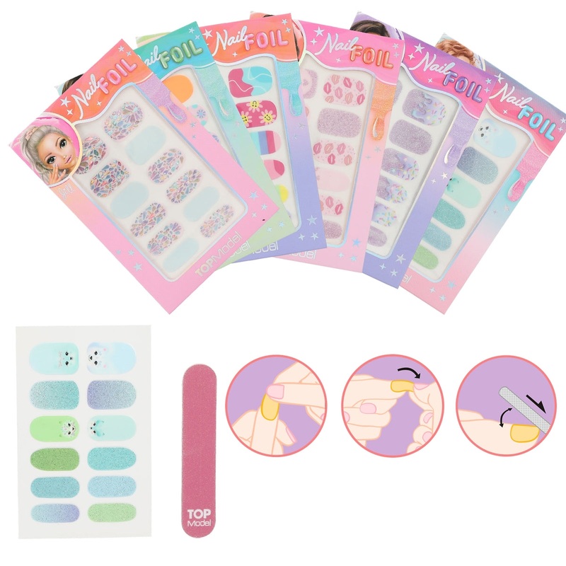 TOP MODEL 0412065 BEAUTY NAIL FOILS (DESIGNS VARY,ONE SUPPLIED AT RANDOM)