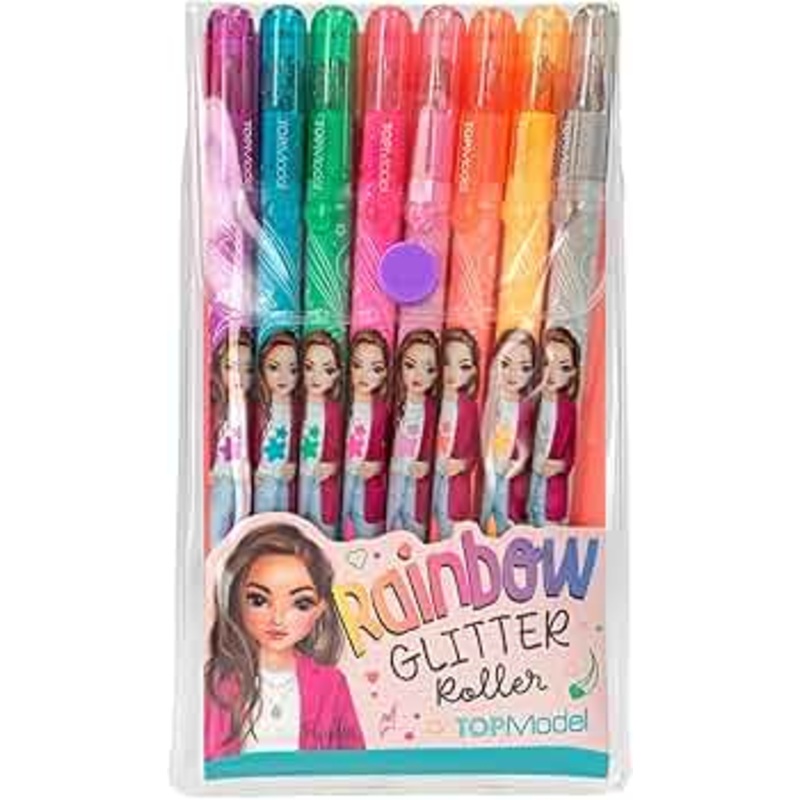 TOP MODEL 0412192 RAINBOW GLITTER ROLLER PENS