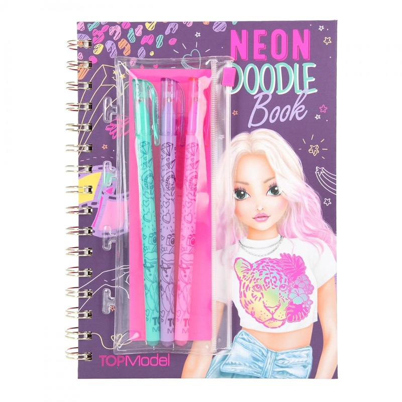 TOP MODEL 11484 NEON DOODLE BOOK WITH NEON PEN SET