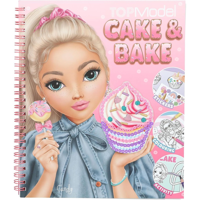 TOP MODEL 13386 CAKE & BAKE COLOURING BOOK WITH STICKERS
