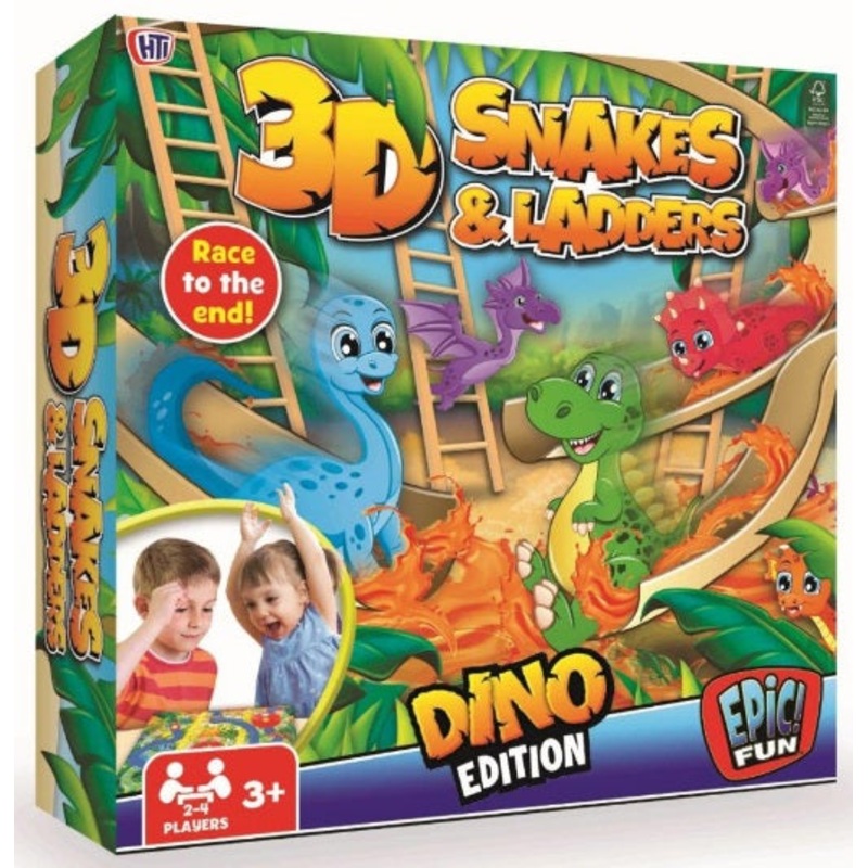 TOYMASTER 1375955 DINO 3D SNAKES & LADDERS