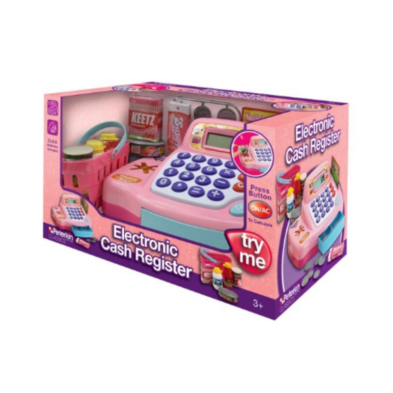 TOYMASTER 4410 ELECTRONIC PINK CASH REGISTER
