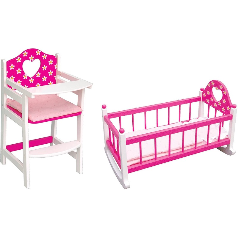 TOYMASTER FC921A DOLLS HIGH CHAIR AND CRADLE