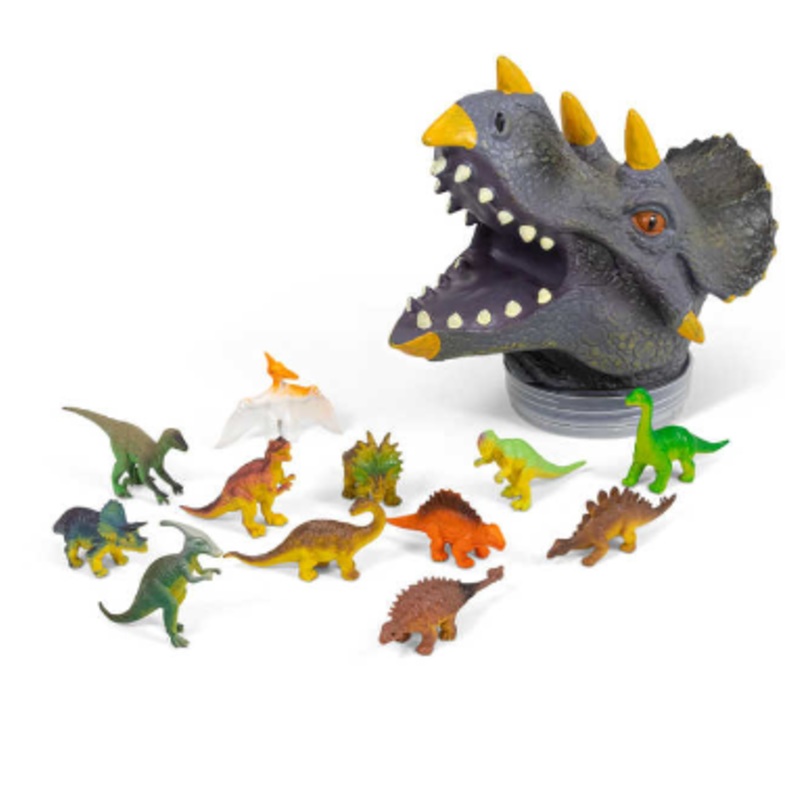 TOYMASTER SV21005 DINOSAURS IN HEAD SHAPED TUB TRICERATOPS