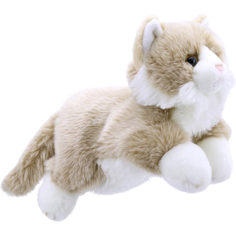 THE PUPPET COMPANY PC001828 FULL-BODIED CAT (BEIGE & WHITE) PUPPET