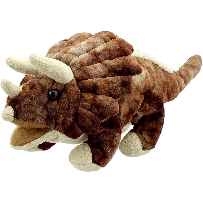 THE PUPPET COMPANY PC002903 BABY BROWN TRICERATOPS PUPPET