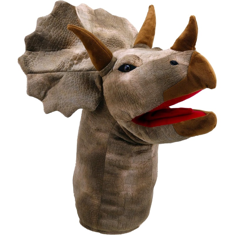 THE PUPPET COMPANY PC004803 LAREG DINO HEAD TRICERATOPS HAND PUPPET