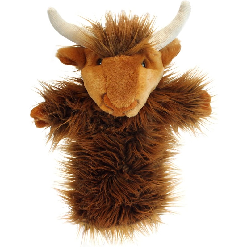 THE PUPPET COMPANY PC006041 HIGHLAND COW LONG SLEEVED HAND PUPPET