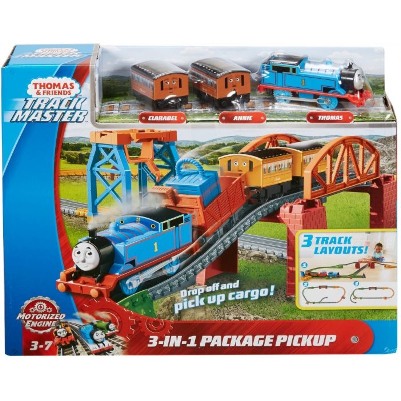 THOMAS AND FRIENDS GPD88 3 IN 1 PACKAGE PICKUP MOTORIZED ANNIE AND CLARABEL