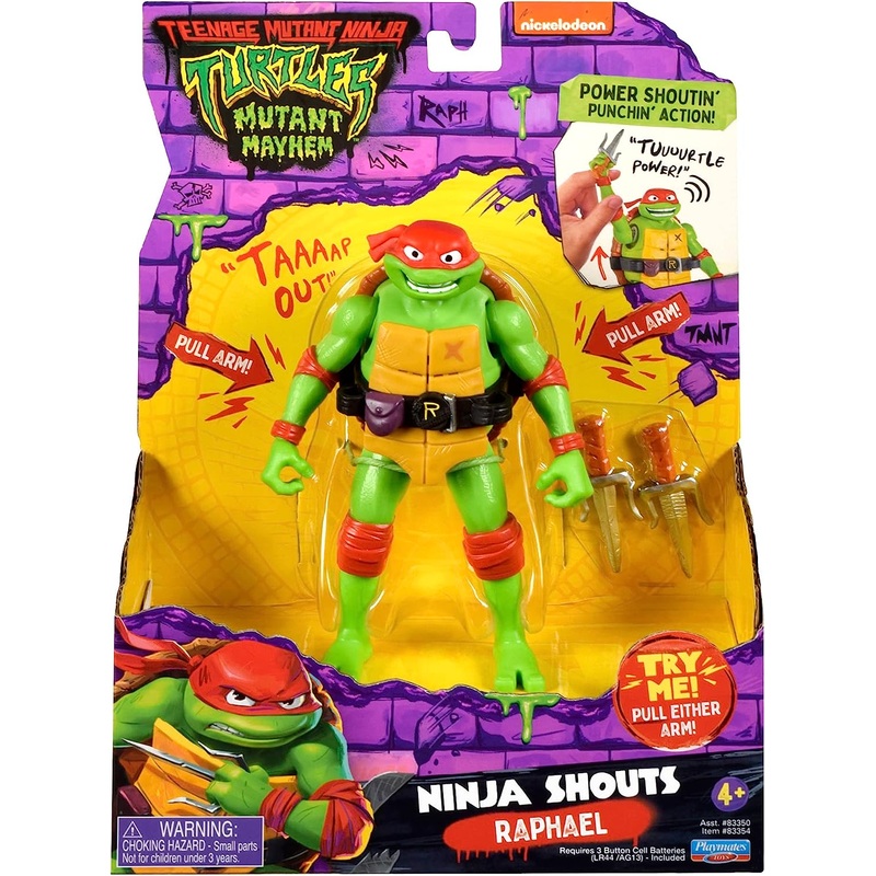 TEENAGE MUTANT NINJA TURTLES MUTANT MAYHEM 83354 NINJA SHOUTS RAPHAEL