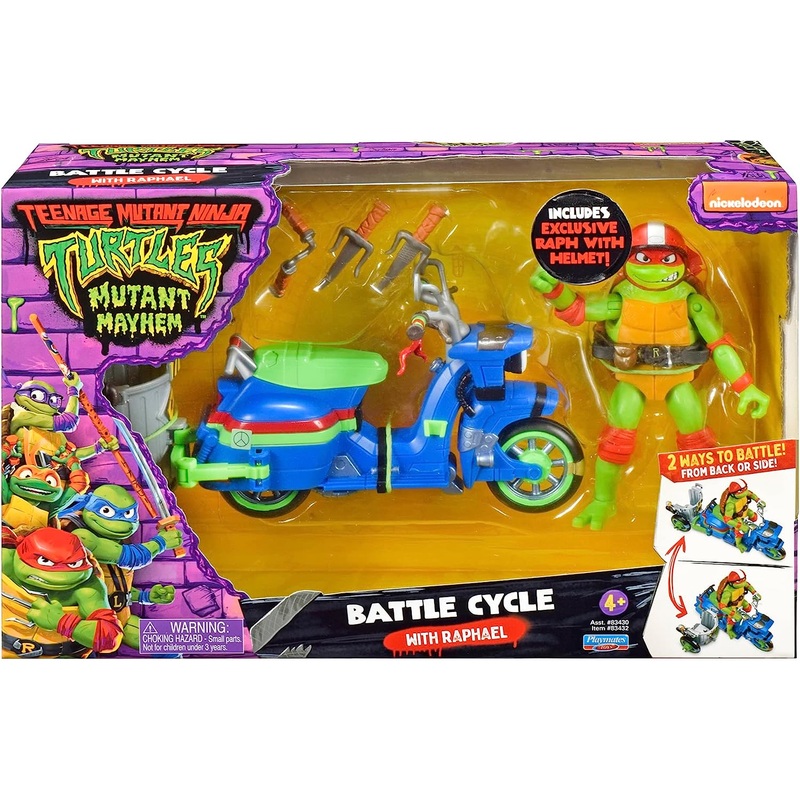 TEENAGE MUTANT NINJA TURTLES MUTANT MAYHEM 83432 BATTLE CYCL;E WITH RAPHAEL
