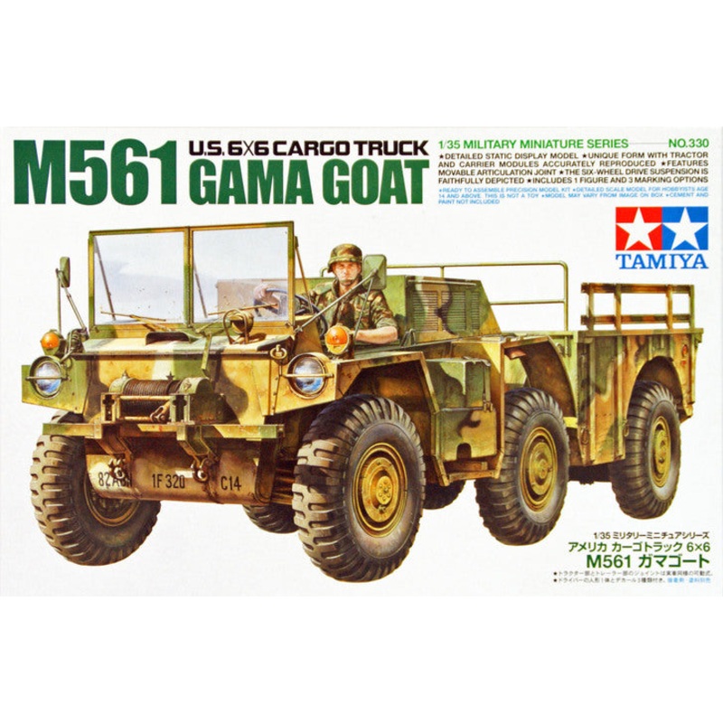 TAMIYA 35330  M561 GAMMA GOAT US 6 X 6 CARGO TRUCK PLASTIC MODEL KIT 1/35 SCALE