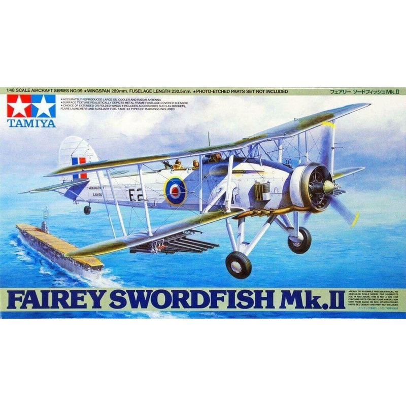 TAMIYA 61099 FAIREY SWORDFISH MKII PLASTIC AIRCRAFT KIT 1:48 SCALE