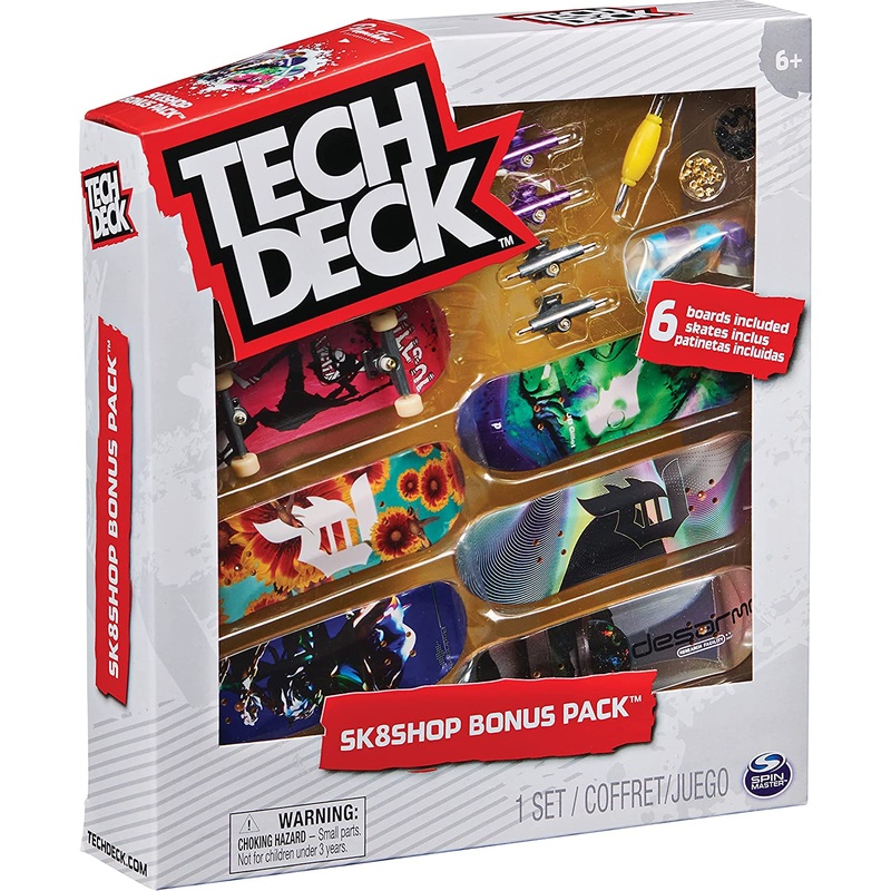 TECH DECK 6028845 FINGER BOARD SK8SHOP BONUS PACK ASSORTED DESIGNS (MAY DIFFER FROM PICTURE)
