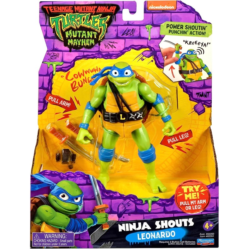 TEENAGE MUTANT NINJA TURTLES MUTANT MAYHEM 83351 NINJA SHOUTS LEONARDO