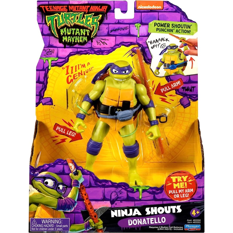 TEENAGE MUTANT NINJA TURTLES MUTANT MAYHEM 83352 NINJA SHOUTS DONATELLO