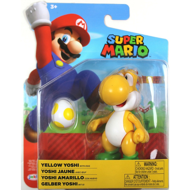SUPER MARIO 40556 YELLOW YOSHI ARTICULATED FIGURE
