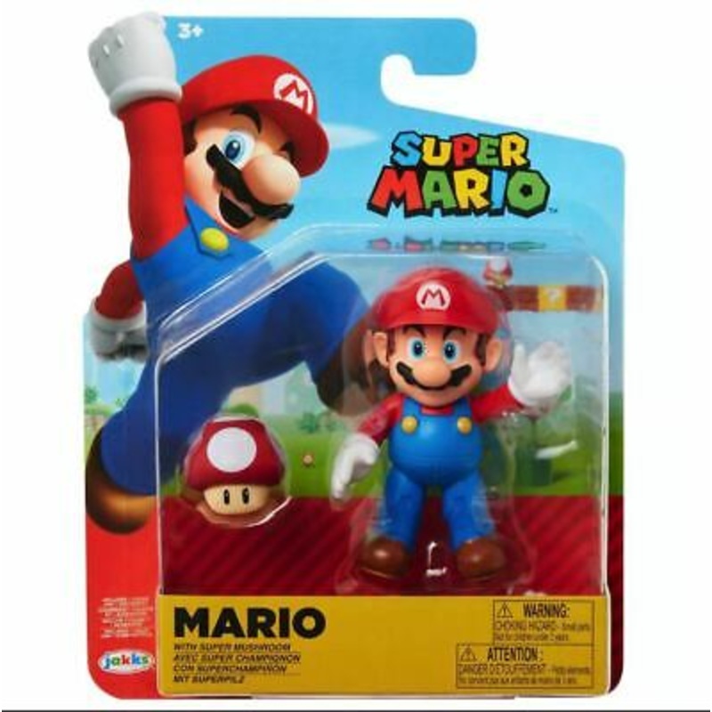 SUPER MARIO 40557 MARIO WITH SUPER MUSHROOM ARTICULATED FIGURE