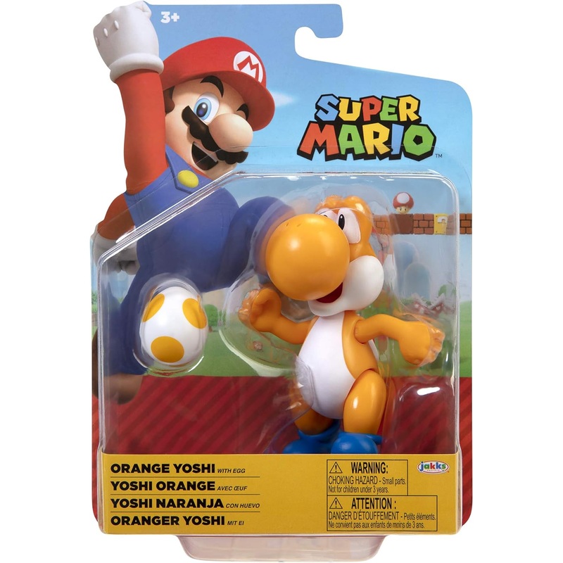 SUPER MARIO 40730 ORANGE YOSHI ARTICULATED FIGURE