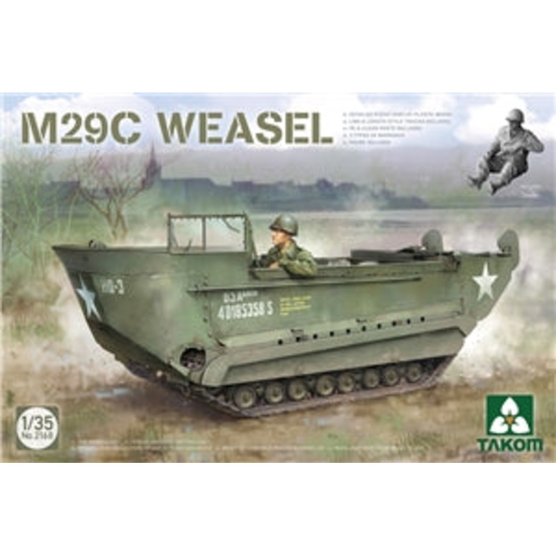 TAKOM 2168  US WWII M29C Weasel Light Amphibious Tracked Vehicle  1/35 SCALE