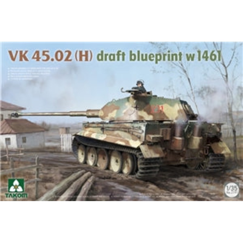 TAKOM 2191 German Army WWII VK 45.02(H) "Draft Blueprint w1461" 3-in-1 Heavy Tank  1/35 SCALE