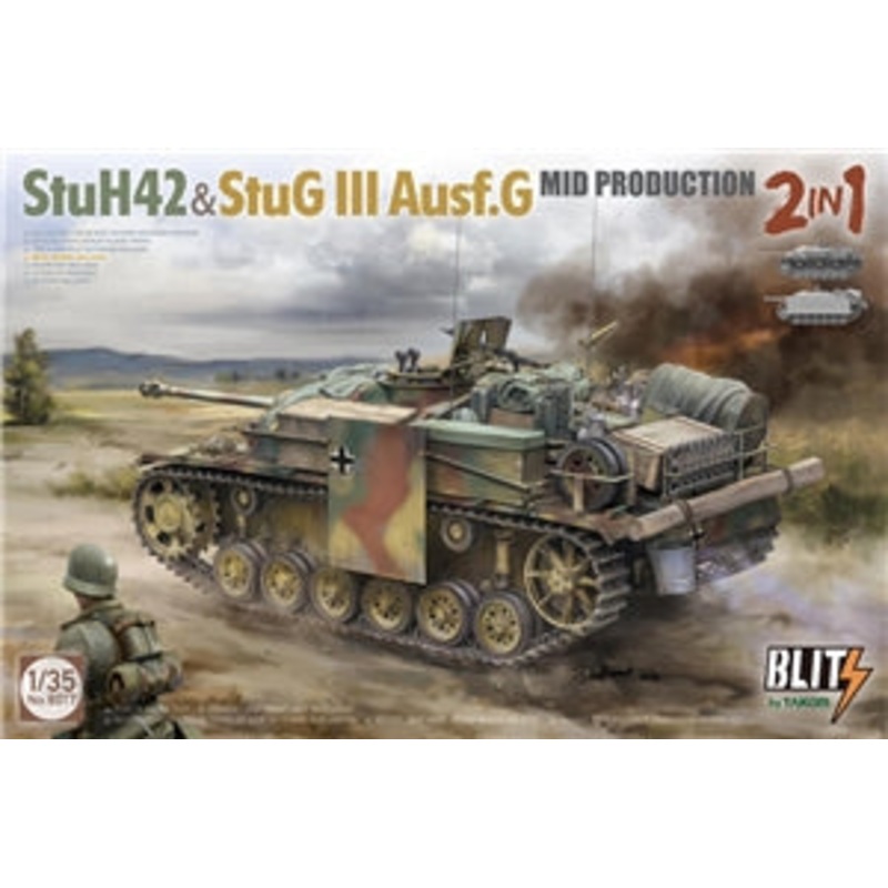 TAKOM 8017 German Army StuH 42 & StuG III Ausf G Mid Guns 2 in 1 (Blitz)  1/35TH SCALE