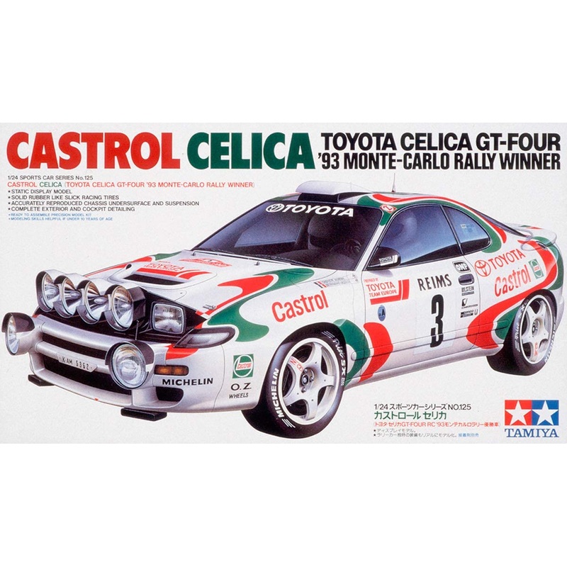 TAMIYA 24125 TOYOTA CELICA GT-FOUR CASTROL 93 MONTE CARLO CAR KIT 1/24  SCALE