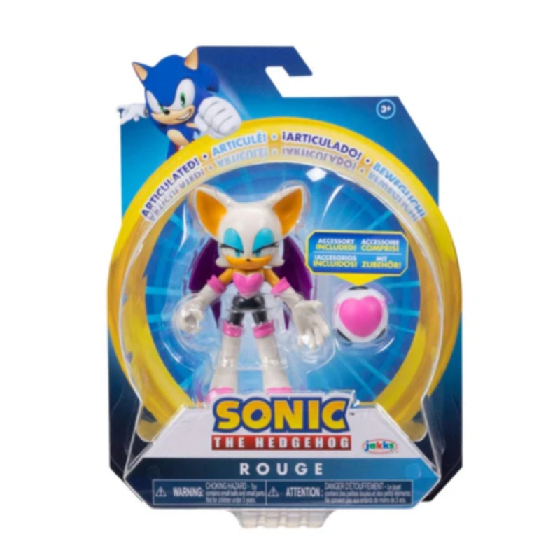 SONIC THE HEDGEHOG 342305 ROUGE WITH HEART BOMB ARTICULATED FIGURE