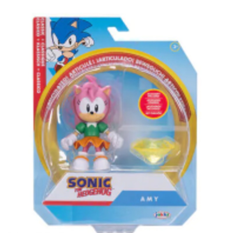 SONIC THE HEDGEHOG 342306 AMY WITH YELLOW CHAOS EMERALD FIGURE