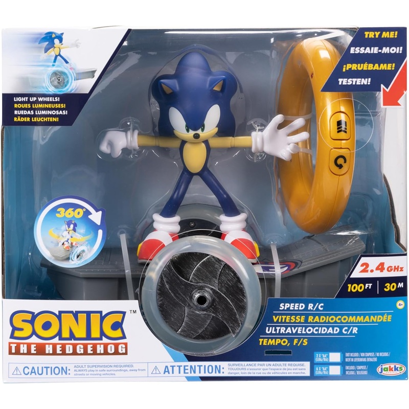 SONIC THE HEDGEHOG 41701 SONIC SPEED R/C VEHICLE WITH SONIC AND RING