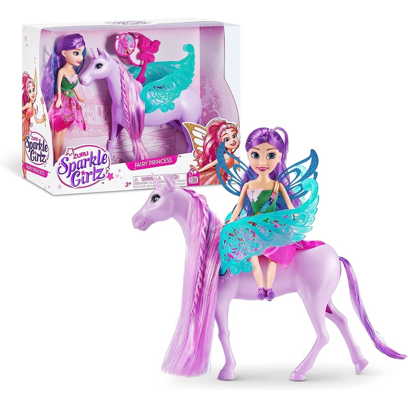 SPARKLE GIRLZ 100413 FAIRY PRINCESS UNICORN AND DOLL SET