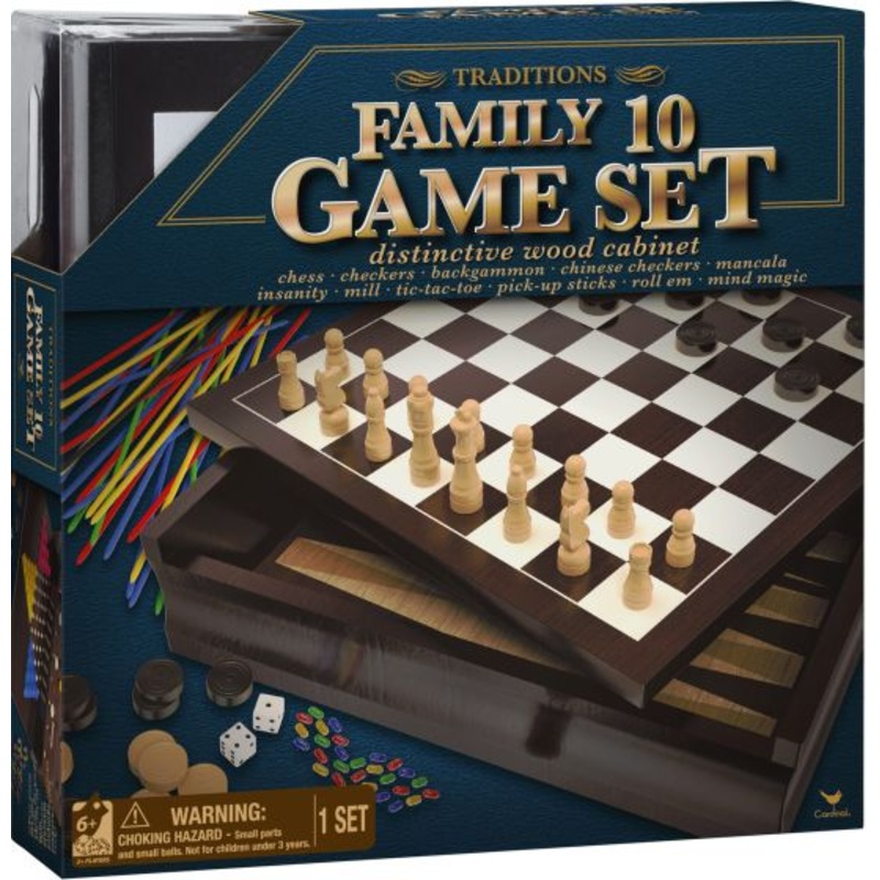 SPINMASTER 6033153 10 GAME SET BOARD GAMES