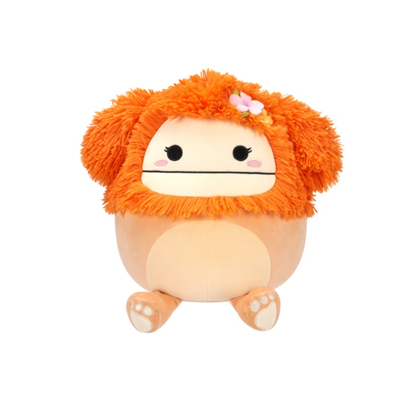 SQUISHMALLOW SQCR05428 12" SHASTA THE ORANGE BIGFOOT PLUSH