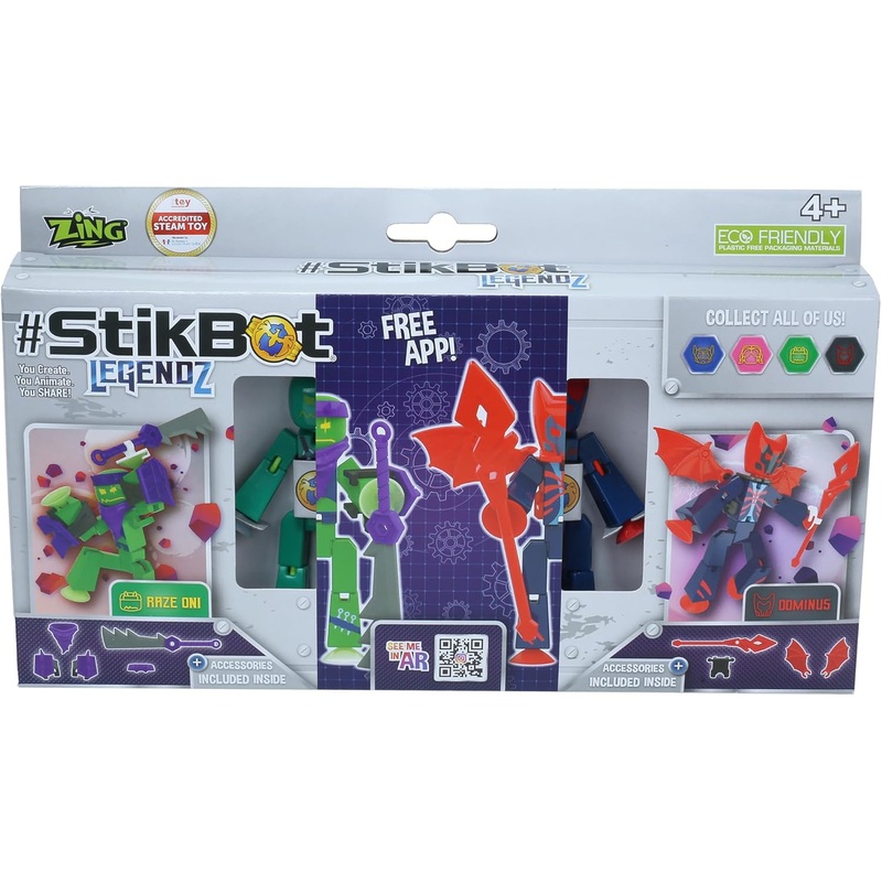 STIKBOT S1532 LEGENDZ 2PK DOMINUS & RAZE ONI