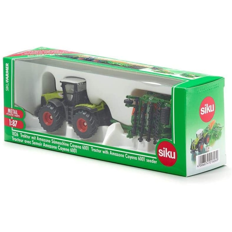 SIKU 1826 CLAAS TRACTOR WITH SEEDER 1:87 SCALE
