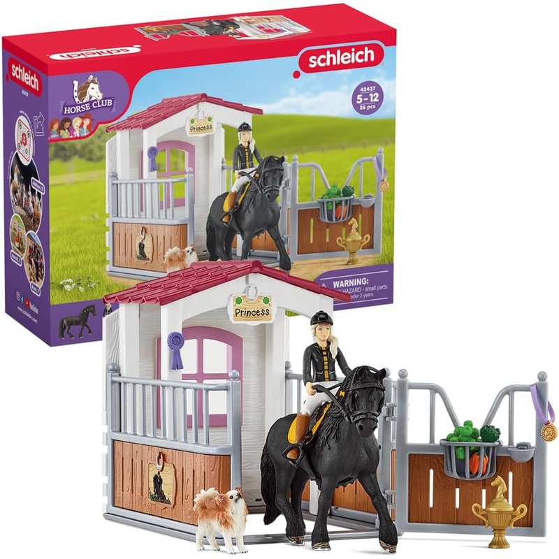 SCHLEICH 42437 HORSE CLUB HORSE BOX WITH TORI & PRINCESS