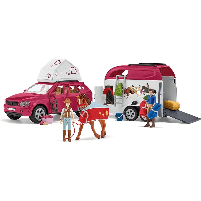 SCHLEICH 42535 HORSE CLUB HORSE ADVENTURES WITH CAR AND TRAILER
