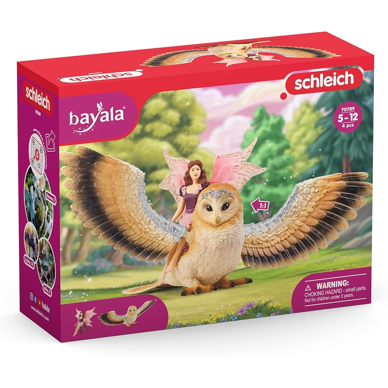 SCHLEICH 70789 BAYALA FAIRY IN FLIGHT ON GLAM OWL