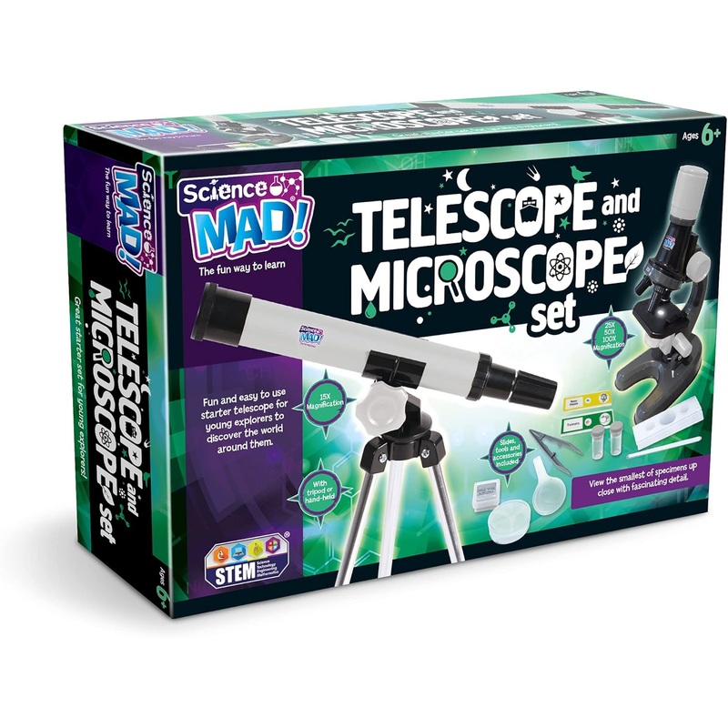 SCIENCE MAD TELESCOPE & MICROSCOPE SET