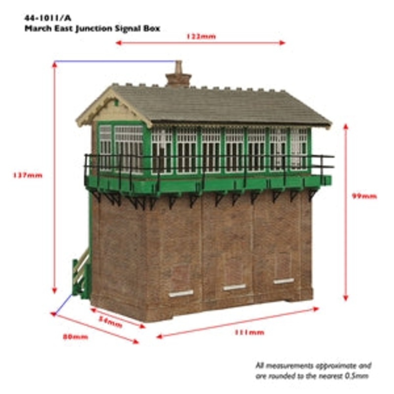 SCENECRAFT 44-1011 March East Junction Signal Box Green & Cream