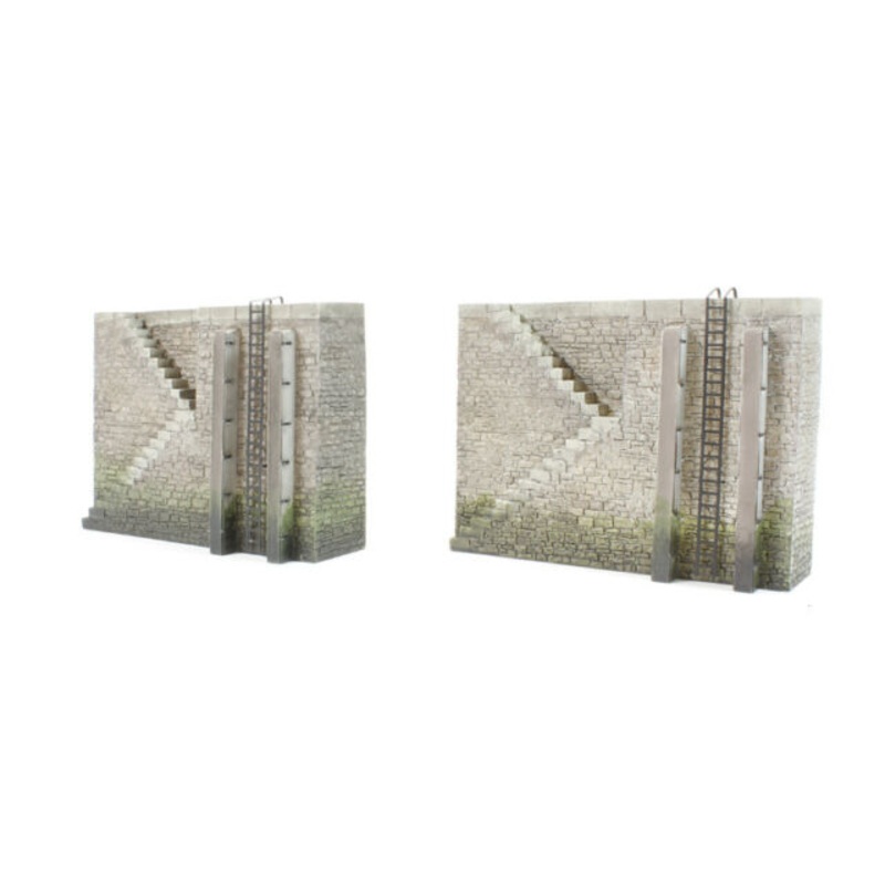 SCENECRAFT 44-568 QUAYSIDE WALLS X 2