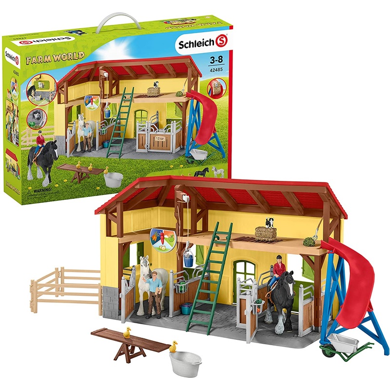 SCHLEICH  42485 FARM LIFE HORSE STABLE