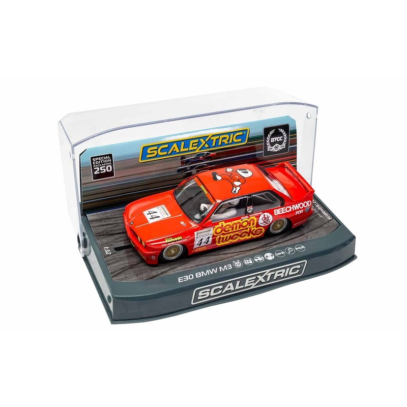 SCALEXTRIC CAR  C3739SE BMW E30 M3 BTCC ANNIVERSARY SPECIAL EDITION ROLAND RATZENBERGER NO44