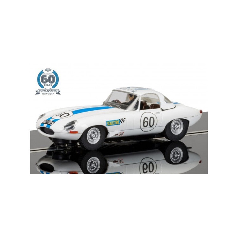 SCALEXTRIC CAR C3826A JAGUAR E TYPE 6 OF 7 CELEBRATING 60 YEARS