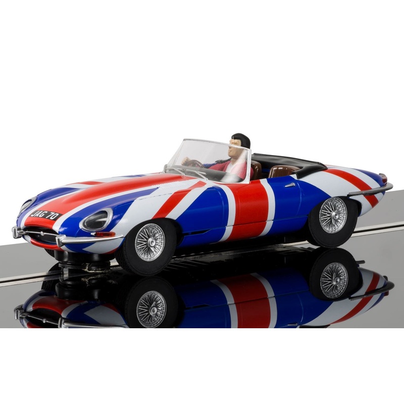 SCALEXTRIC CAR  C3878 JAGUAR E TYPE UNION JACK